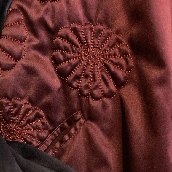 Max Studio Groovy Monkey Embroidered Bomber Jacket Sz Med - Picture 7 of 15